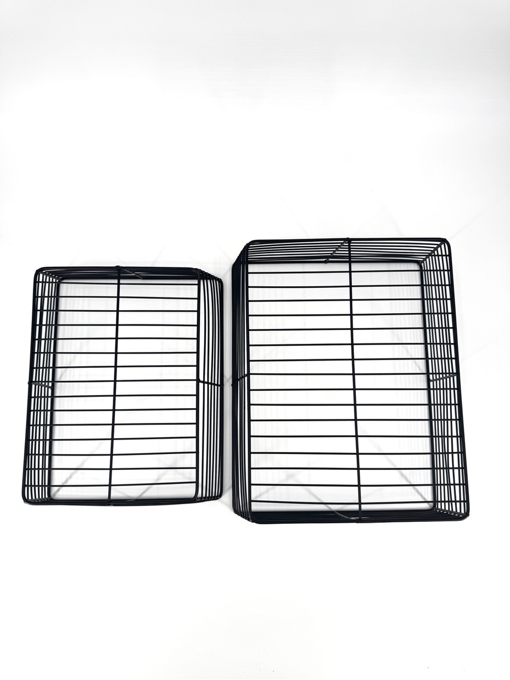 Set-of-2 Black Metal Wire Nesting (Large/Small) Baskets - Picture 6 of 13